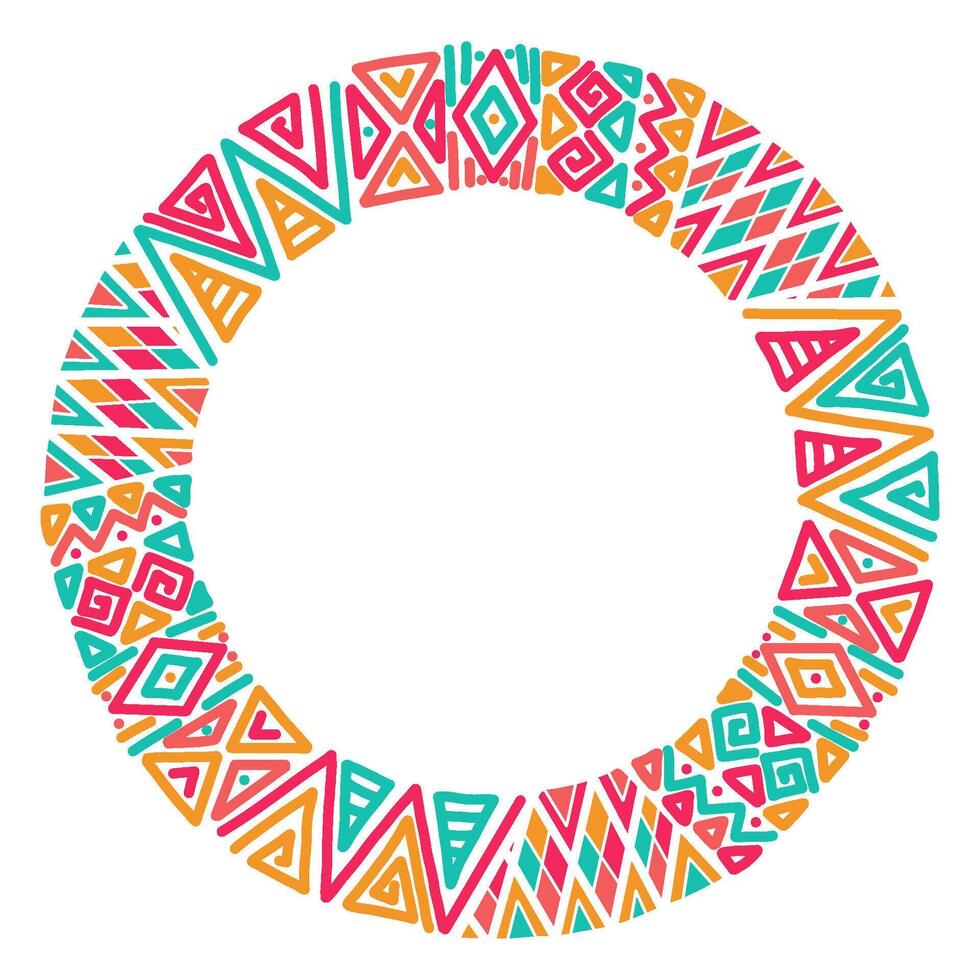 Colorful abstract circle frame. Black history month Borders and Frames, Frames for Juneteenth with space for text. vector