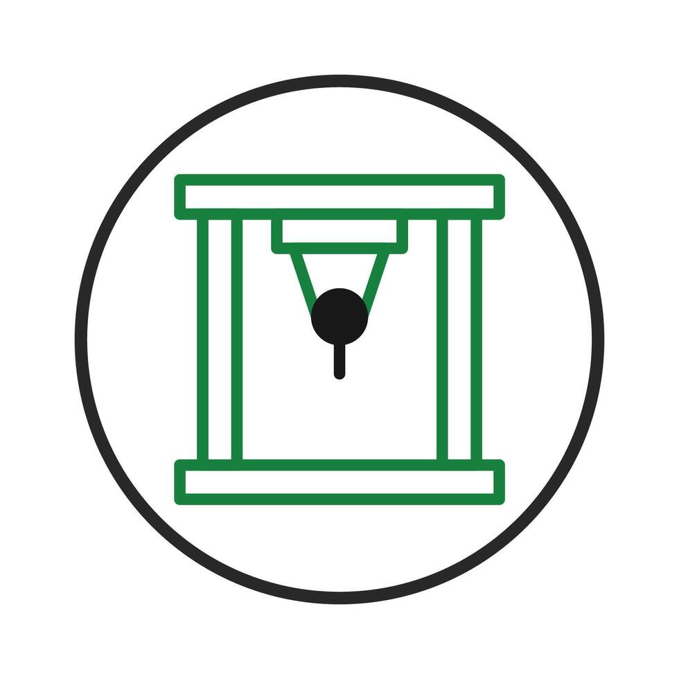 Pendulum Illustration in Minimalist Style within Circular Border for Physics or Science vector