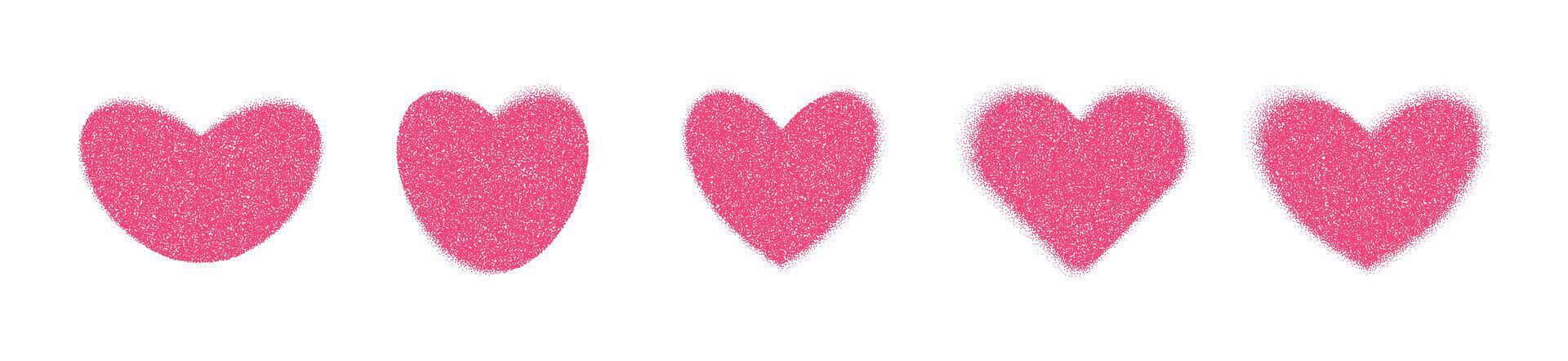 Pink Y2K aesthetic featuring grainy textures, dotwork patterns, and geometric shapes. Retro digital design with grunge effects, brush strokes, and vintage 90s-inspired elements for creative projects. vector