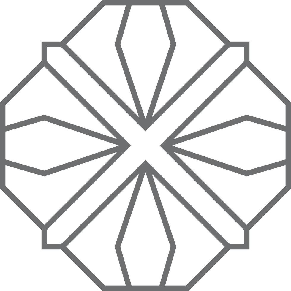 resumen geométrico modelo diseño con octagonal formas y simétrico líneas vector