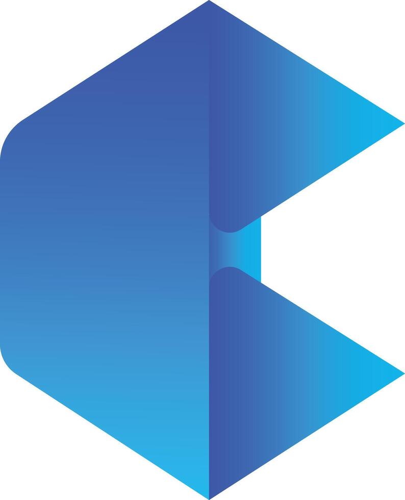 Abstract Geometric Shape Design with Blue and Cyan Colors for Modern Art and Technology Concepts vector