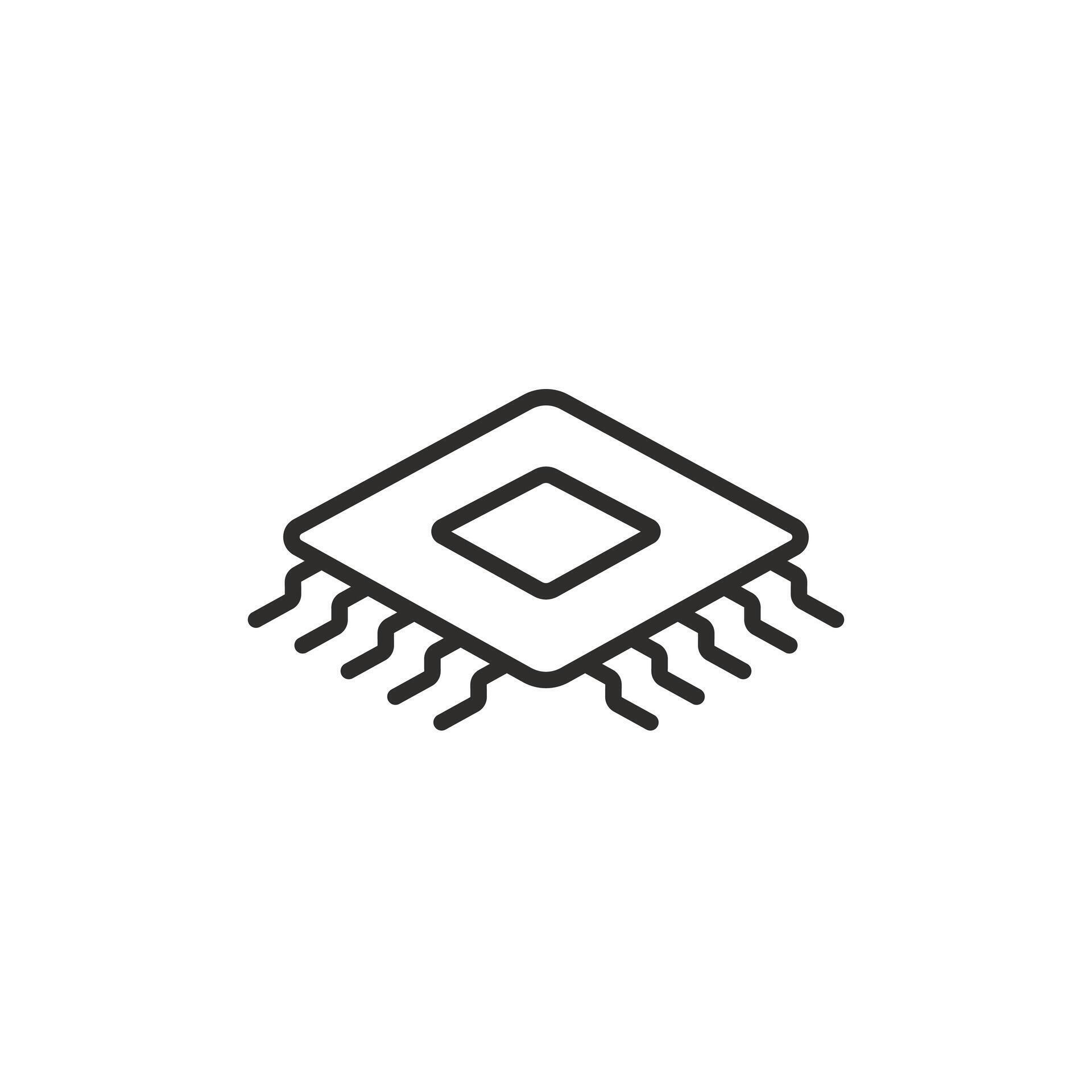 semiconductor chip icon, electronic processor 75199681 Vector Art at ...