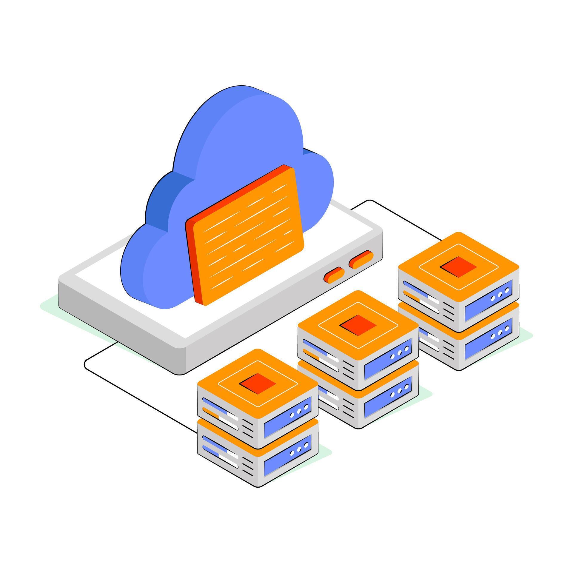 Cloud Computing and Server Architecture Concept Illustration 75267521 ...