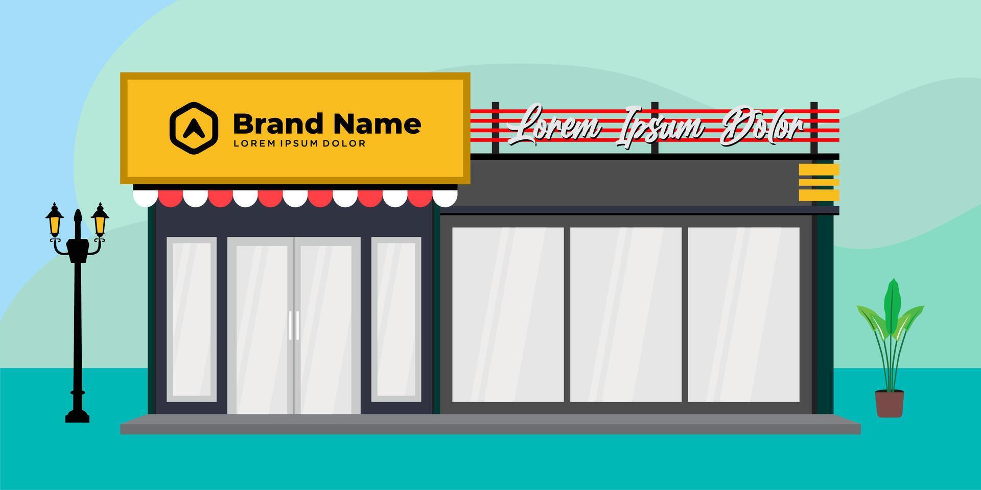 a storefront design 75291921 Vector Art at Vecteezy