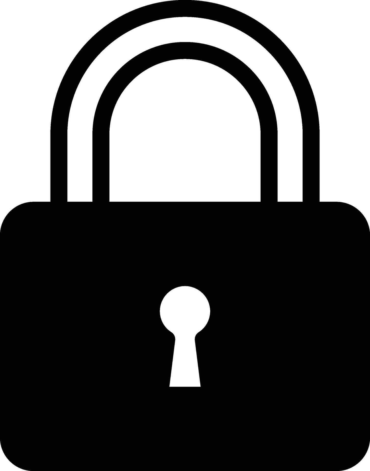 Padlock Icon for Security solid 75354186 Vector Art at Vecteezy