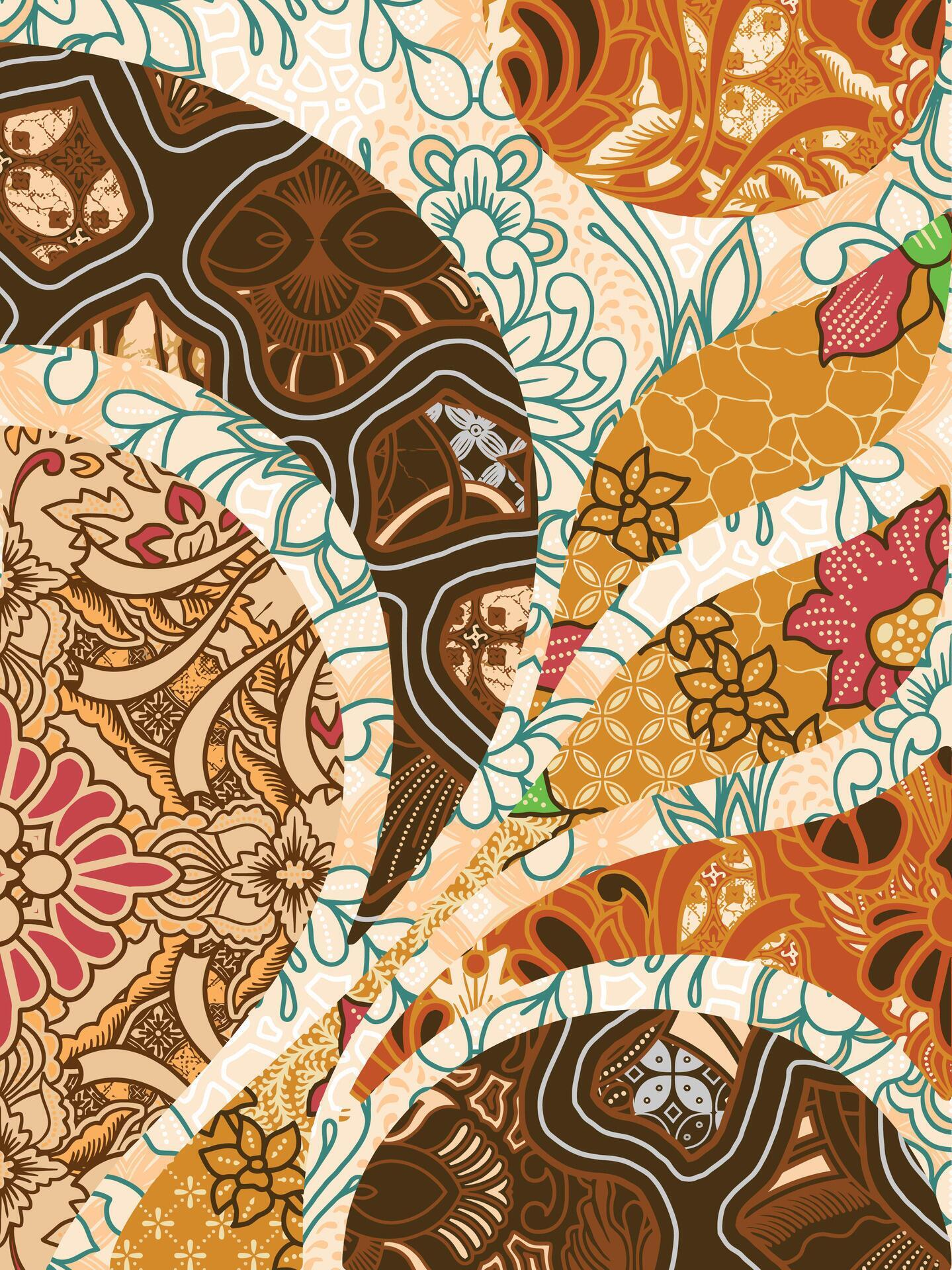 Dynamic Batik Pattern Collage 75807376 Vector Art at Vecteezy