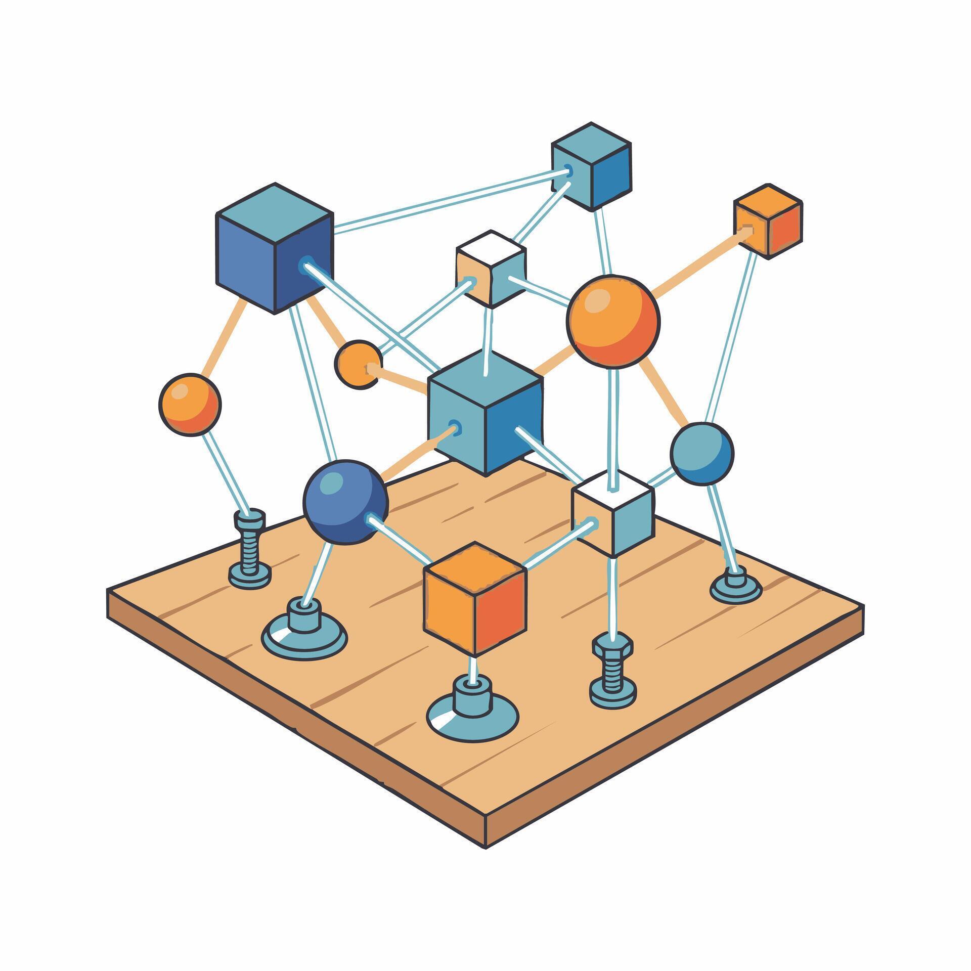 complex network data structure model 76981073 Vector Art at Vecteezy