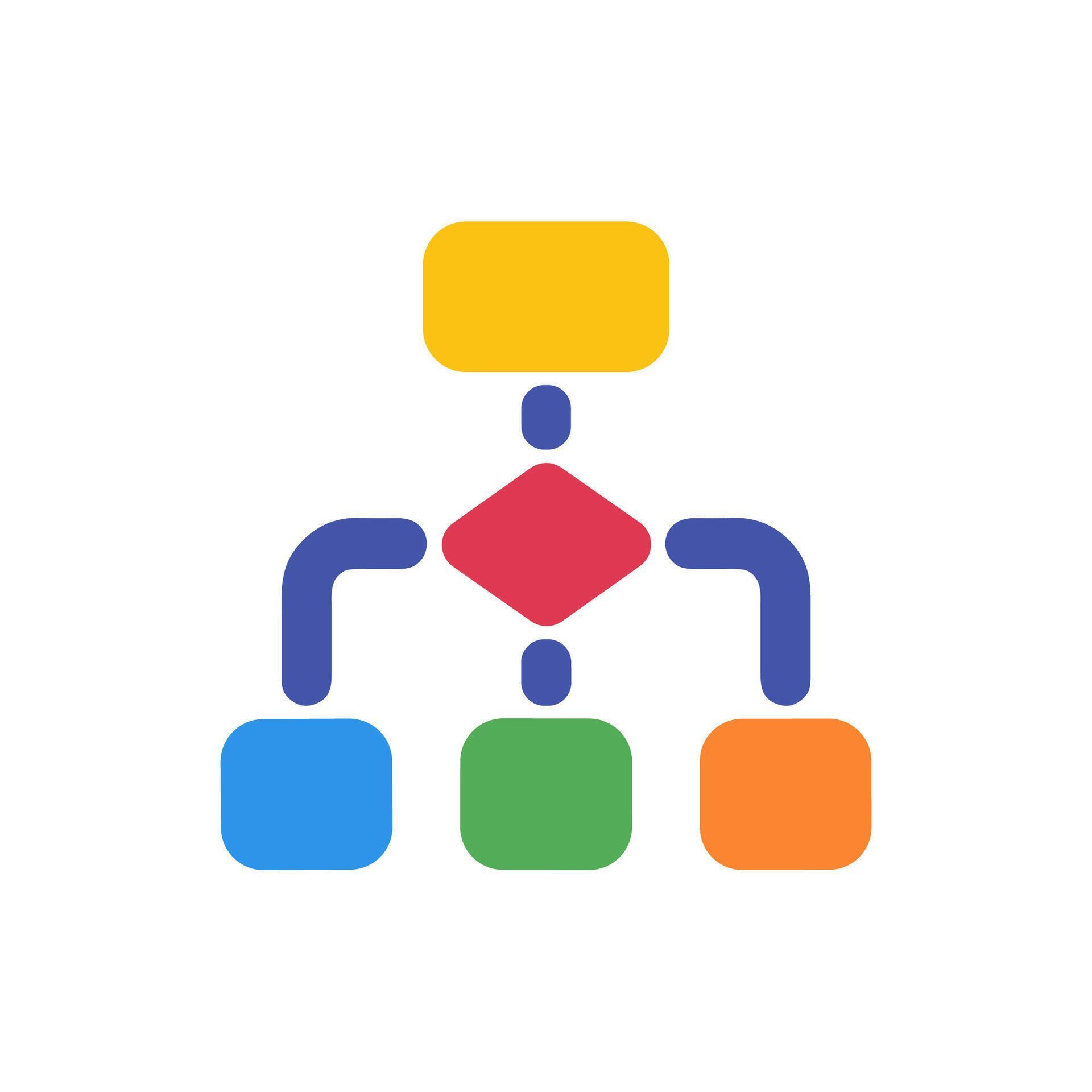 Flat Style Simple Algorithm Diagram Flowchart Structure Presentation ...