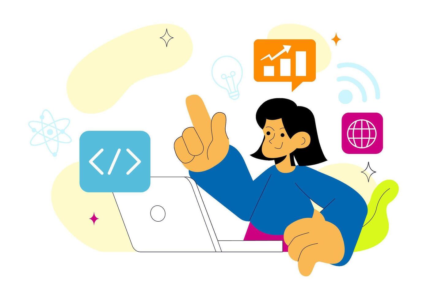 Creative Coding and Technology Illustration 77034793 Vector Art at Vecteezy