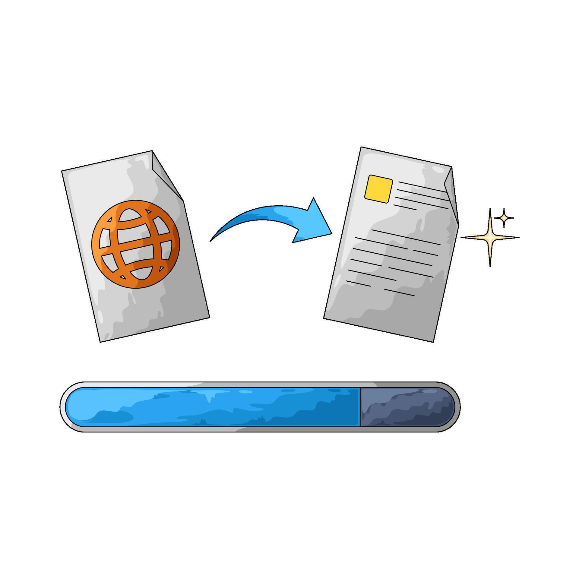 Document Transfer and Loading 77065266 Vector Art at Vecteezy