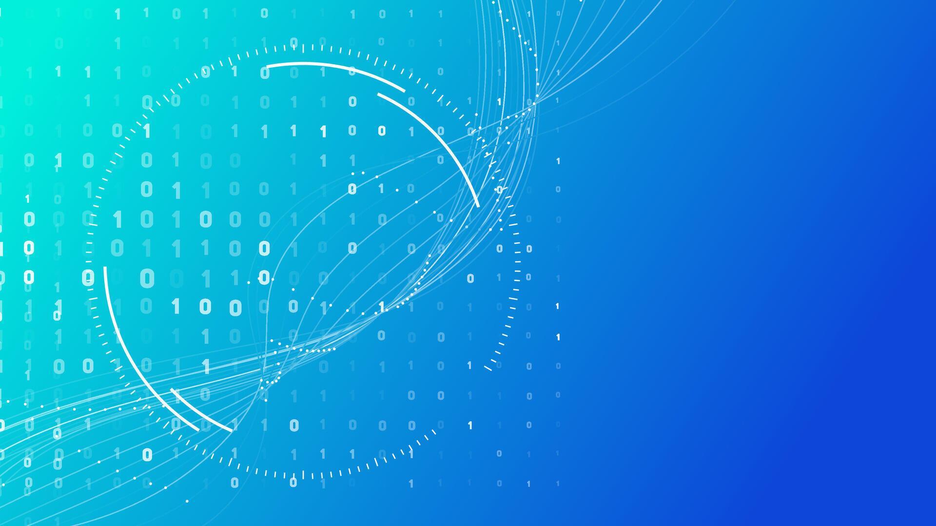Abstract Digital Interface with Binary Code 0, 1 Technology Background ...