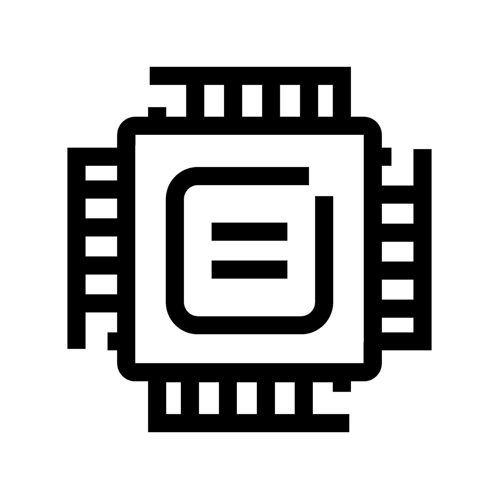 Computer processing unit icon symbolizing digital technology 77326481 ...