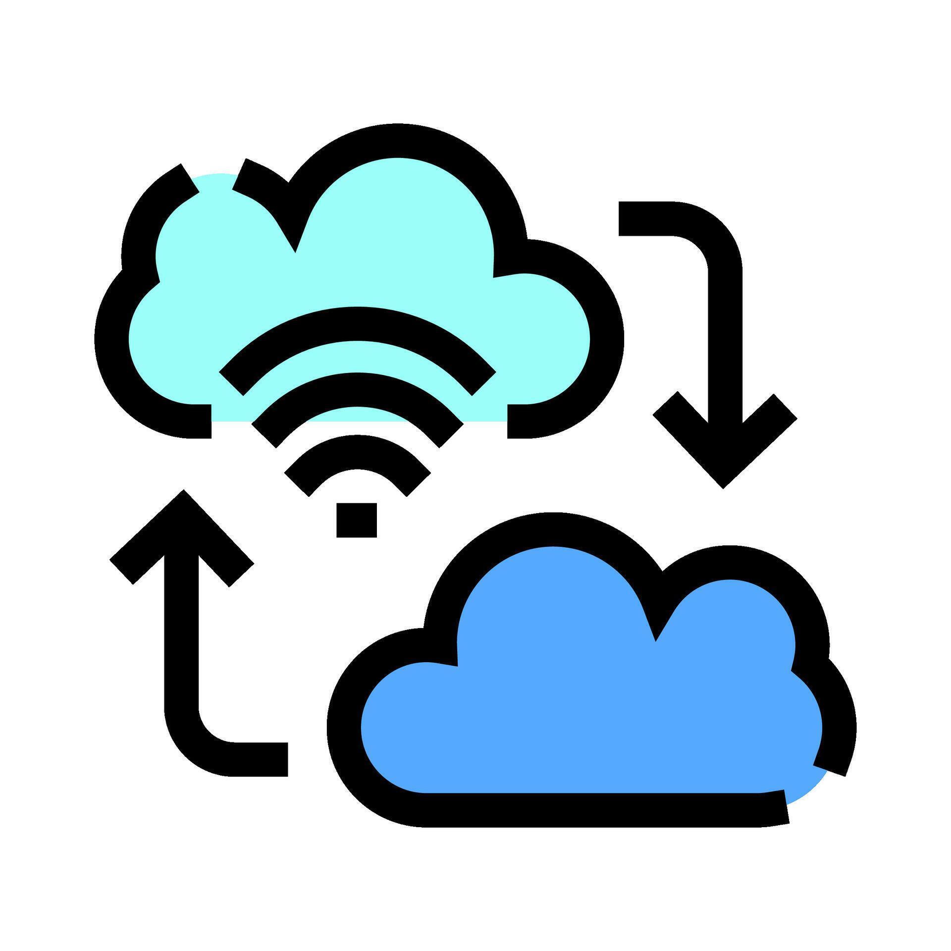 Cloud computing data synchronization and wireless network icon 77330815 ...