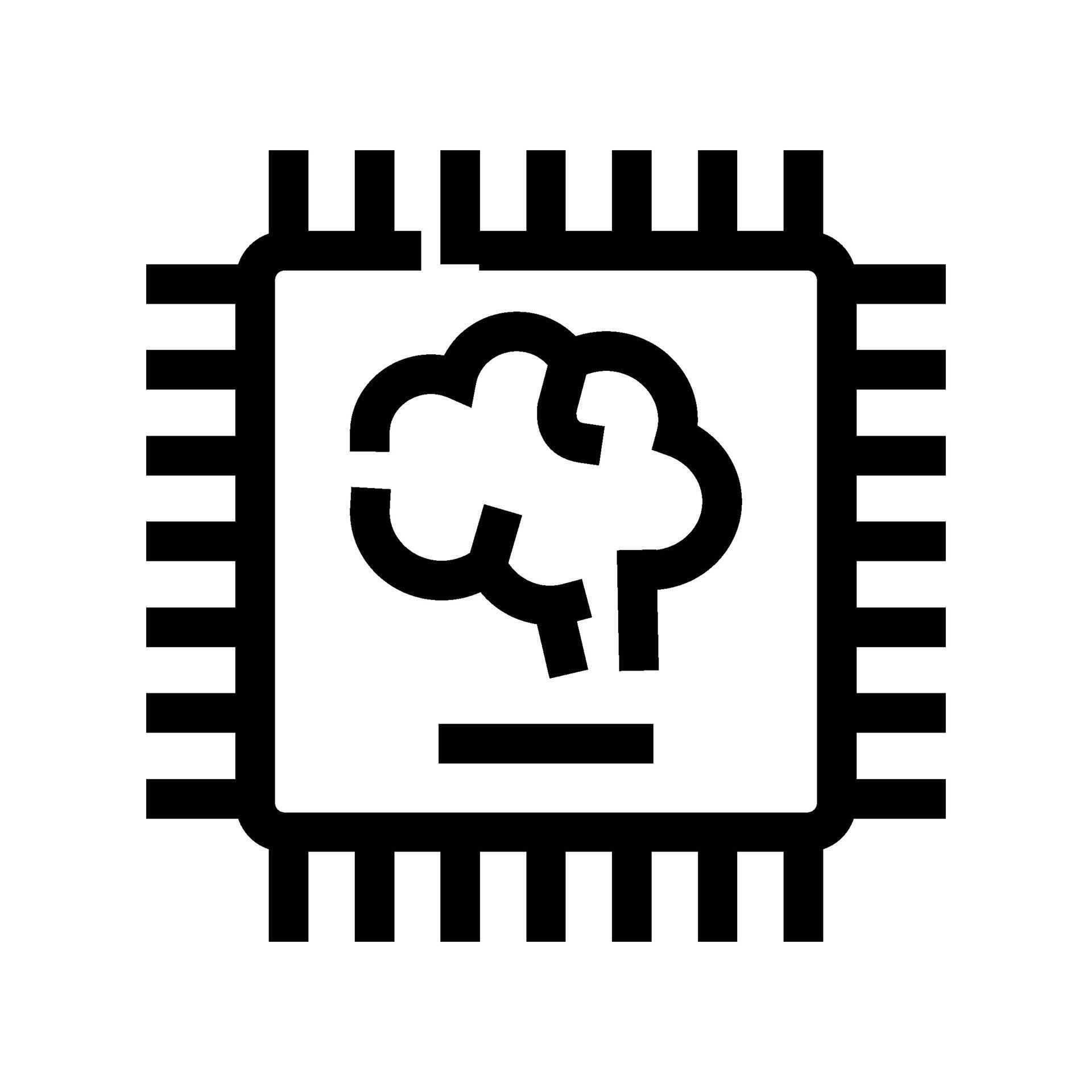 Ai brain processor microchip representing artificial intelligence ...