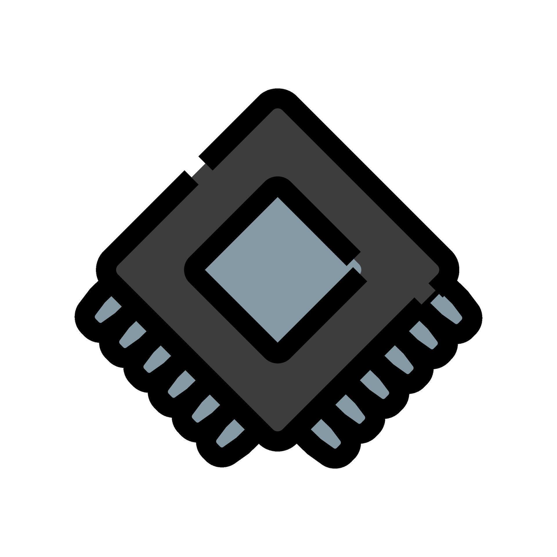 Computer chip icon processing digital information technology 77331882 ...