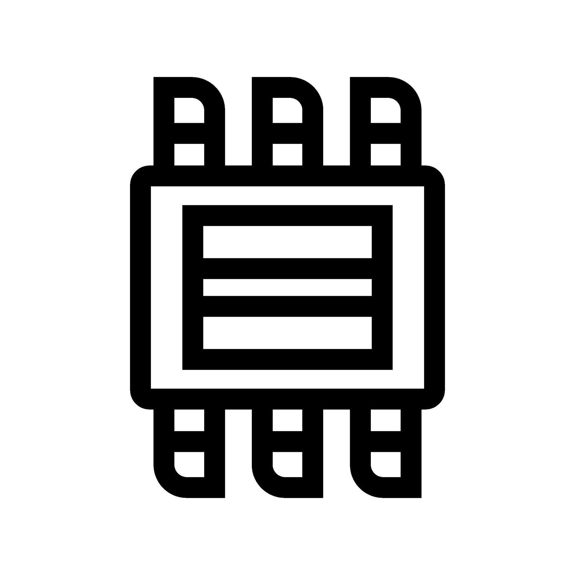 Microchip processor icon representing computer technology and ...