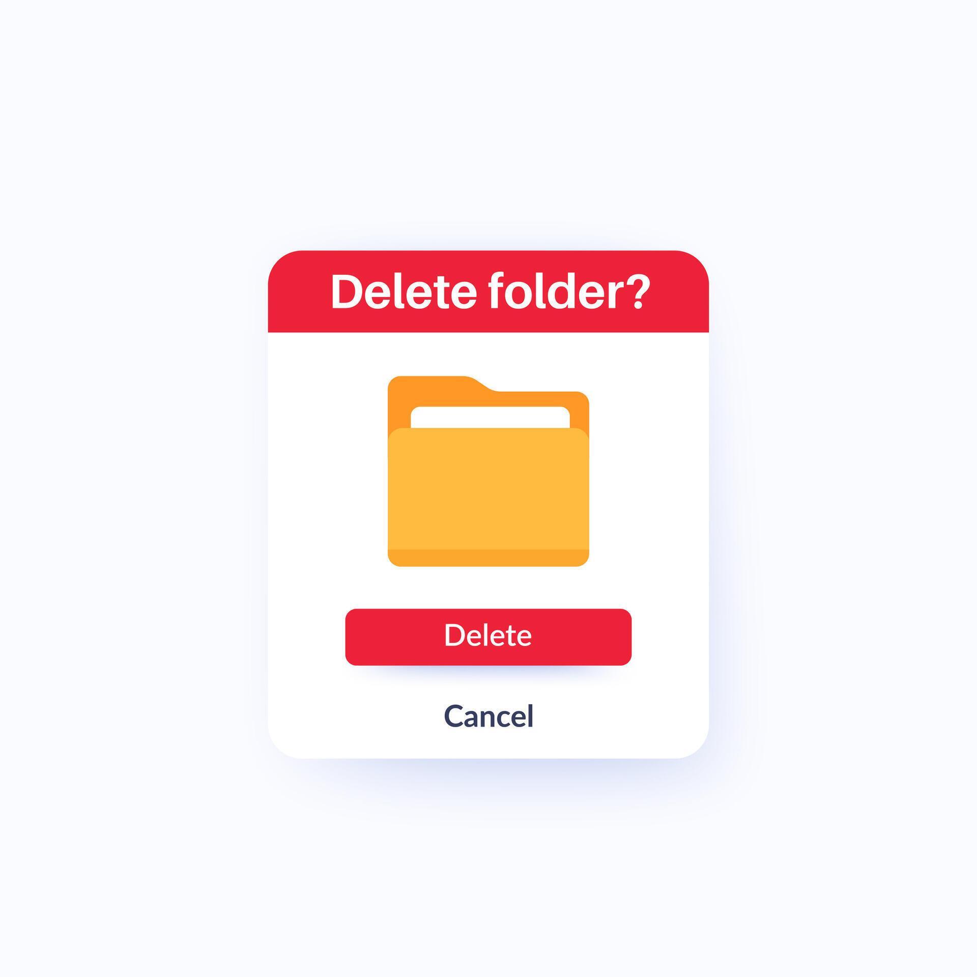 Delete Form Sample Delete folder form, design 77362981 Vector Art at Vecteezy