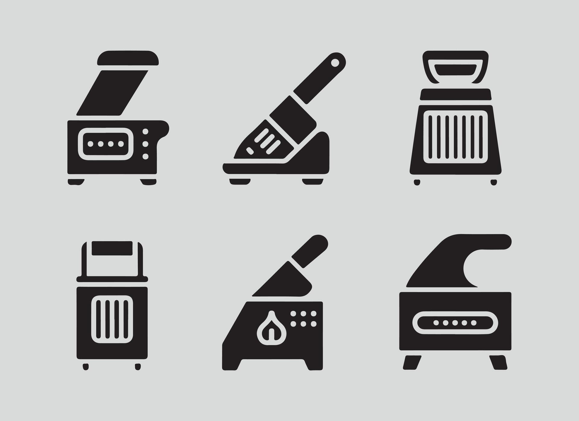 Professional Food Processing Solid Icon Set 77449711 Vector Art at Vecteezy
