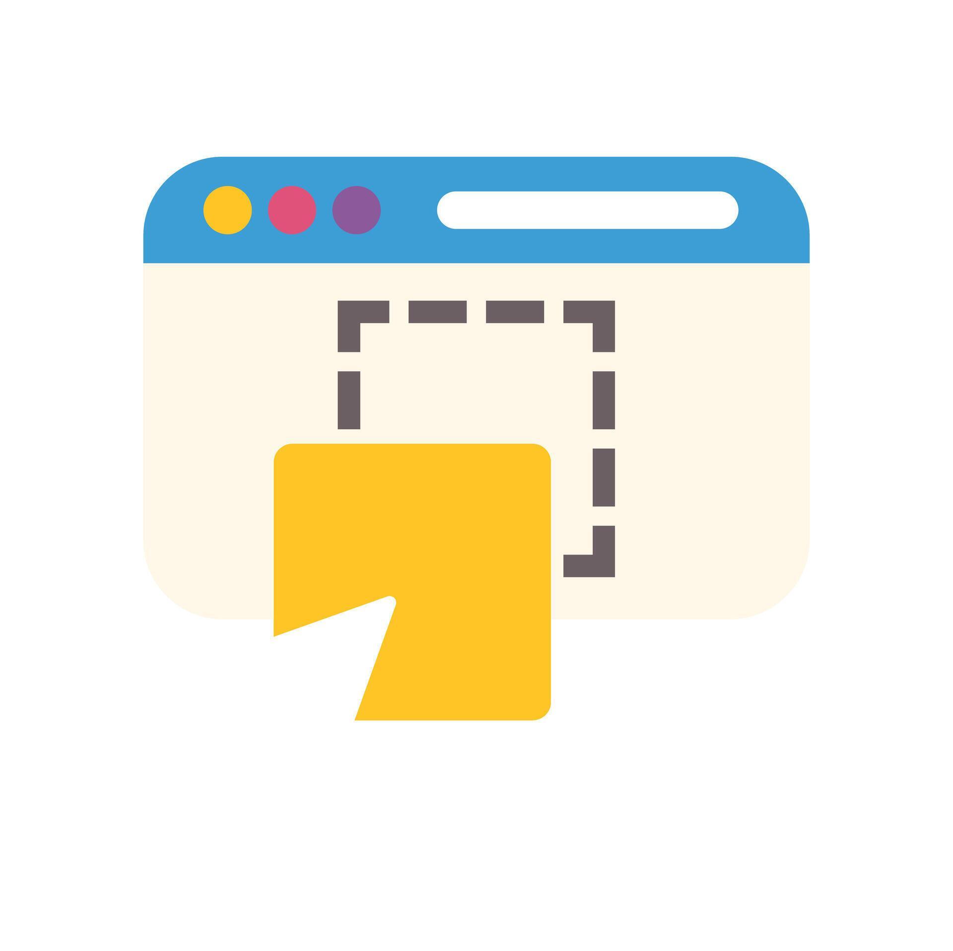 Lift Bitmap Web Browser Dragging element into web browser interface layout 77515281 Vector Art ...