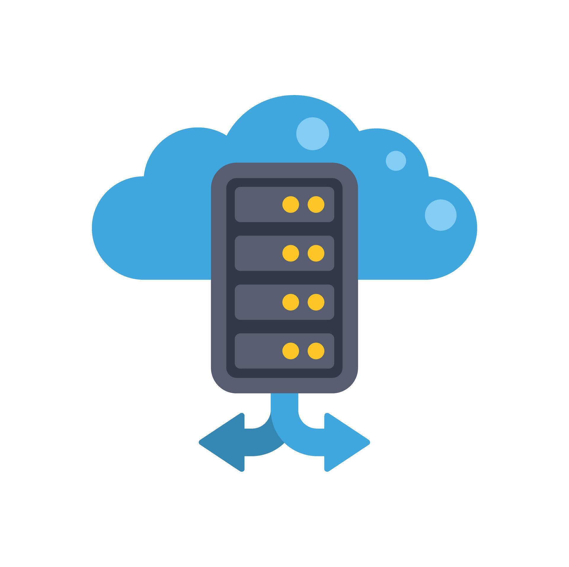 Cloud server providing distributed network data storage 77518770 Vector ...