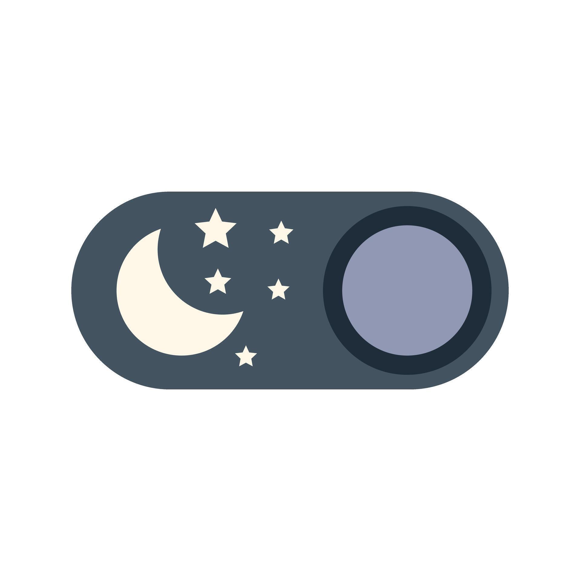 Dark mode interface toggle switch button icon 77519401 Vector Art at ...
