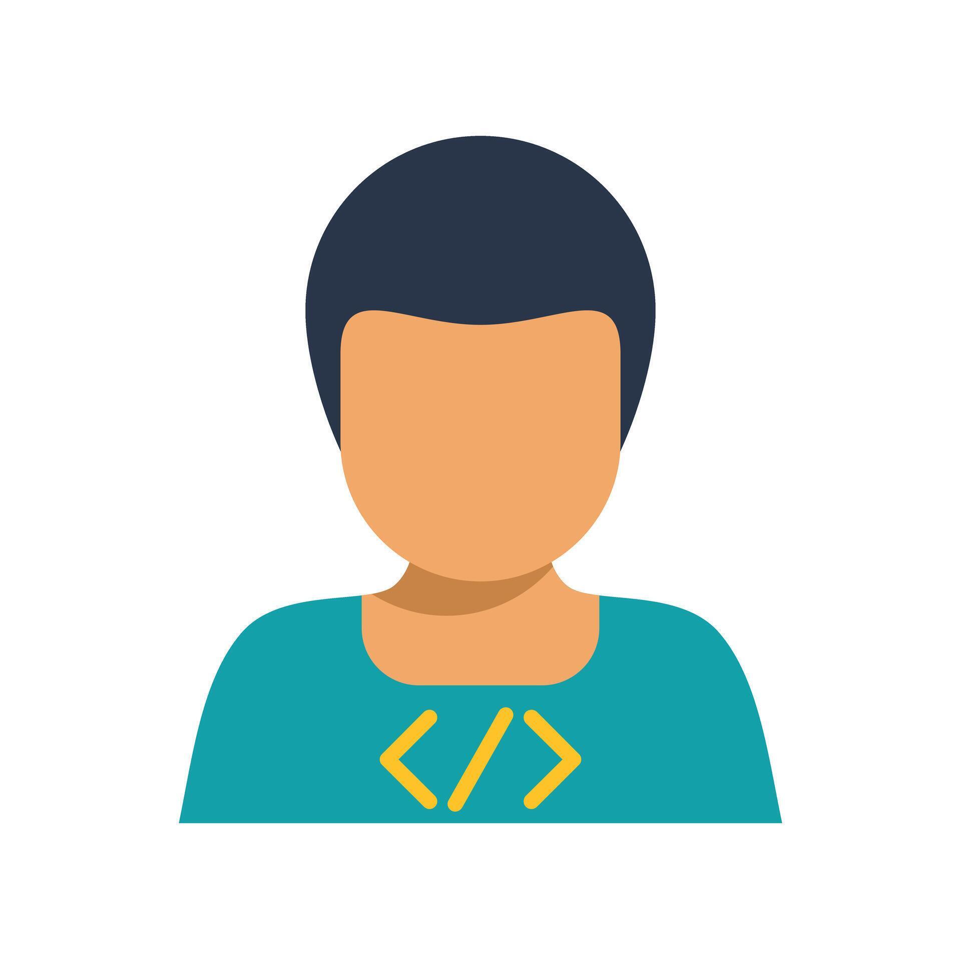 Software developer programmer coding web development avatar icon ...