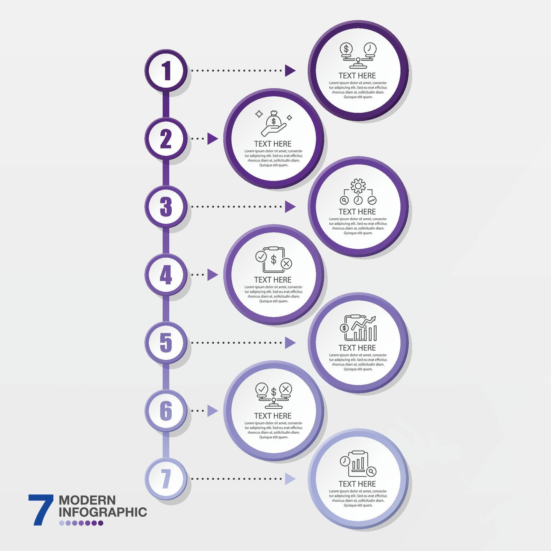 Basic infographic 7 steps. 77666960 Vector Art at Vecteezy