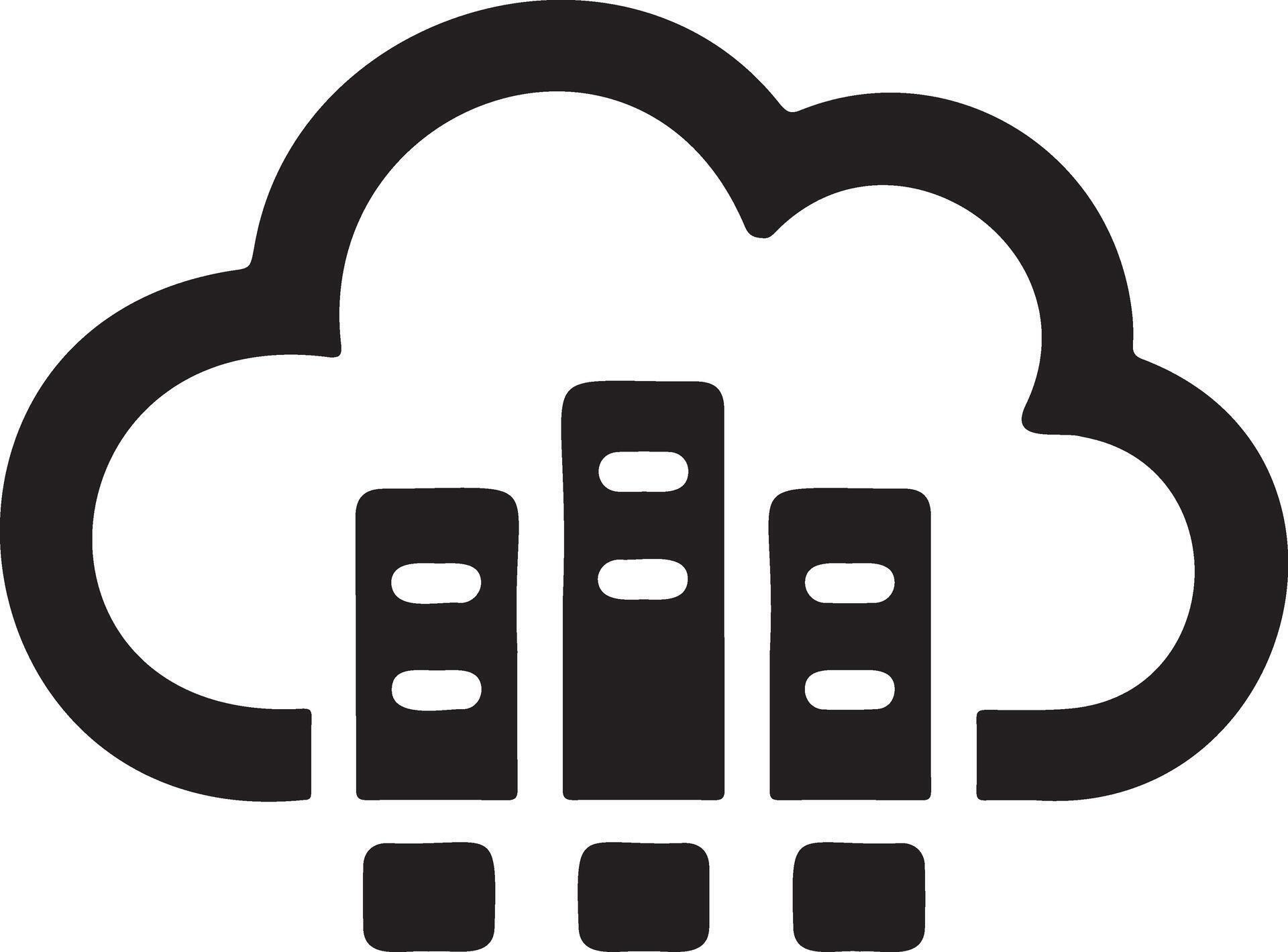 A cloud computing icon with servers 77775222 Vector Art at Vecteezy
