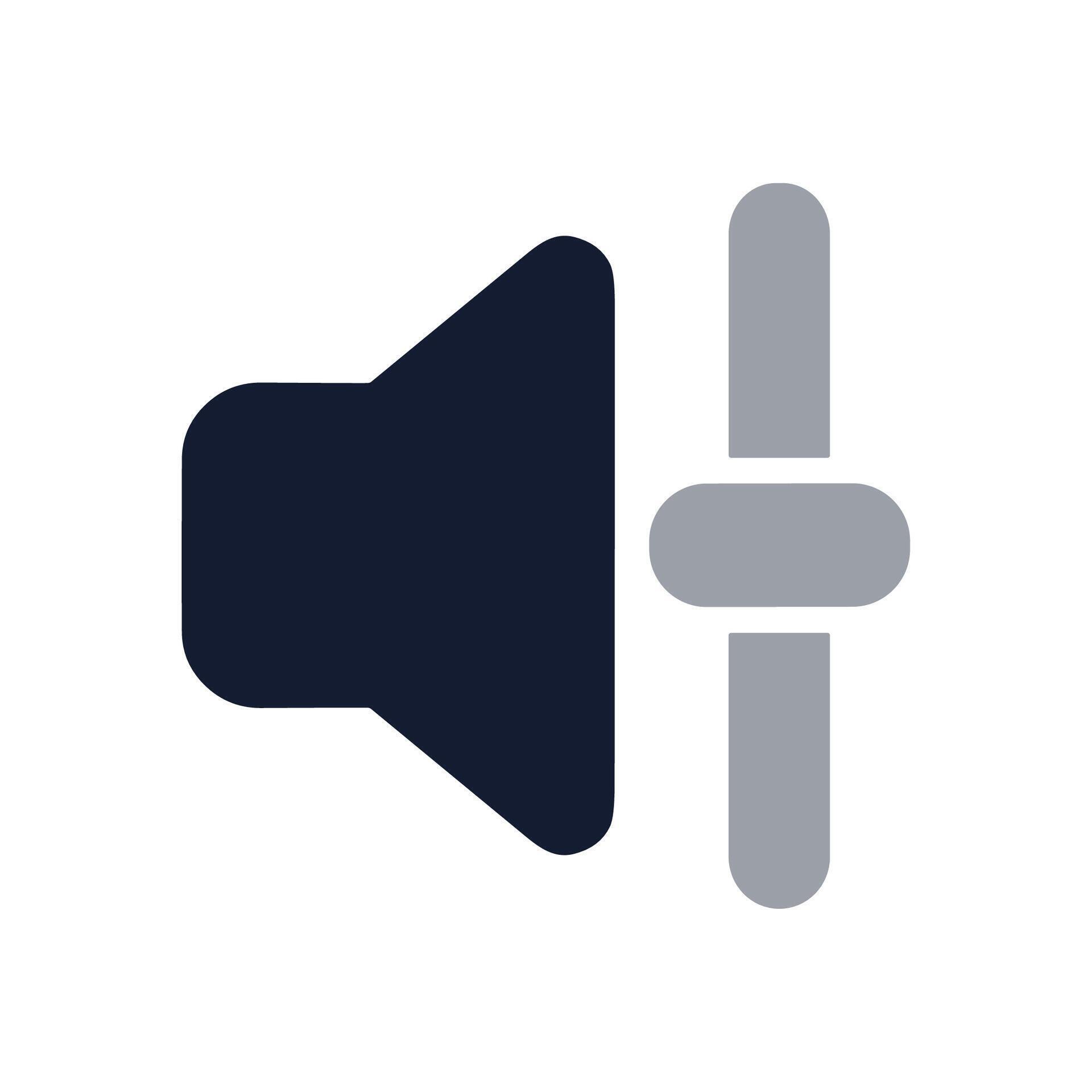 Simple Flat Volume Control Slider Shape Application Interface Element ...