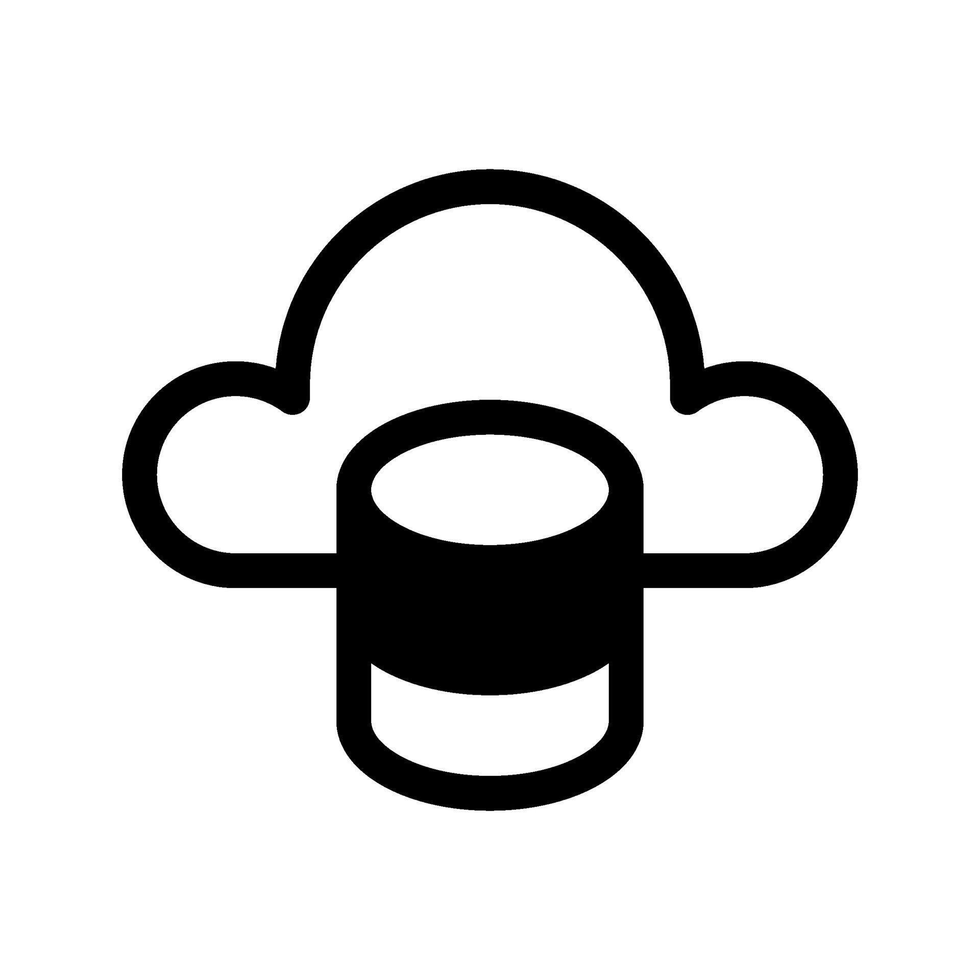 cloud data computing information network server Icon 77884621 Vector ...