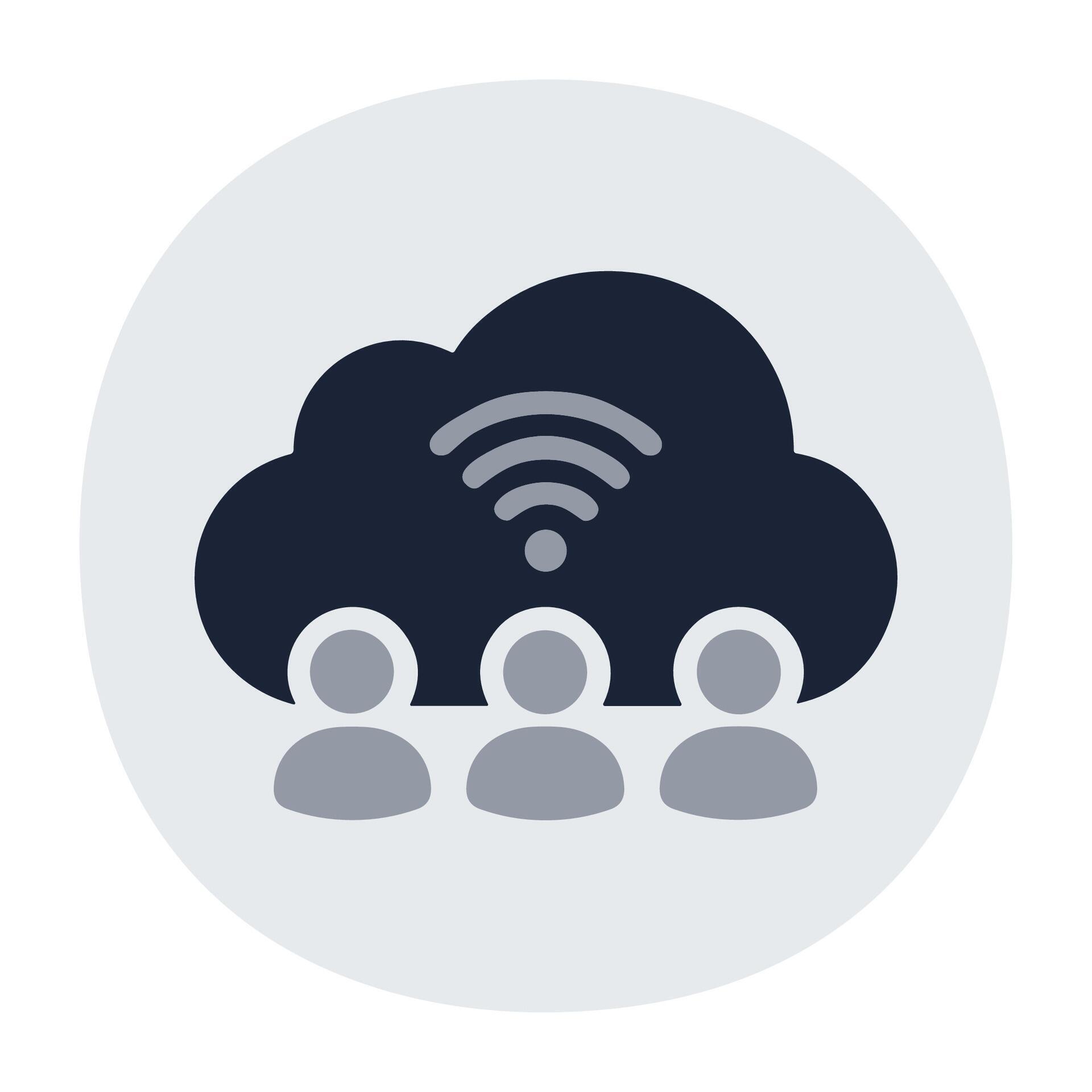Flat Design Cloud Computing Teamwork Technology Data Network ...