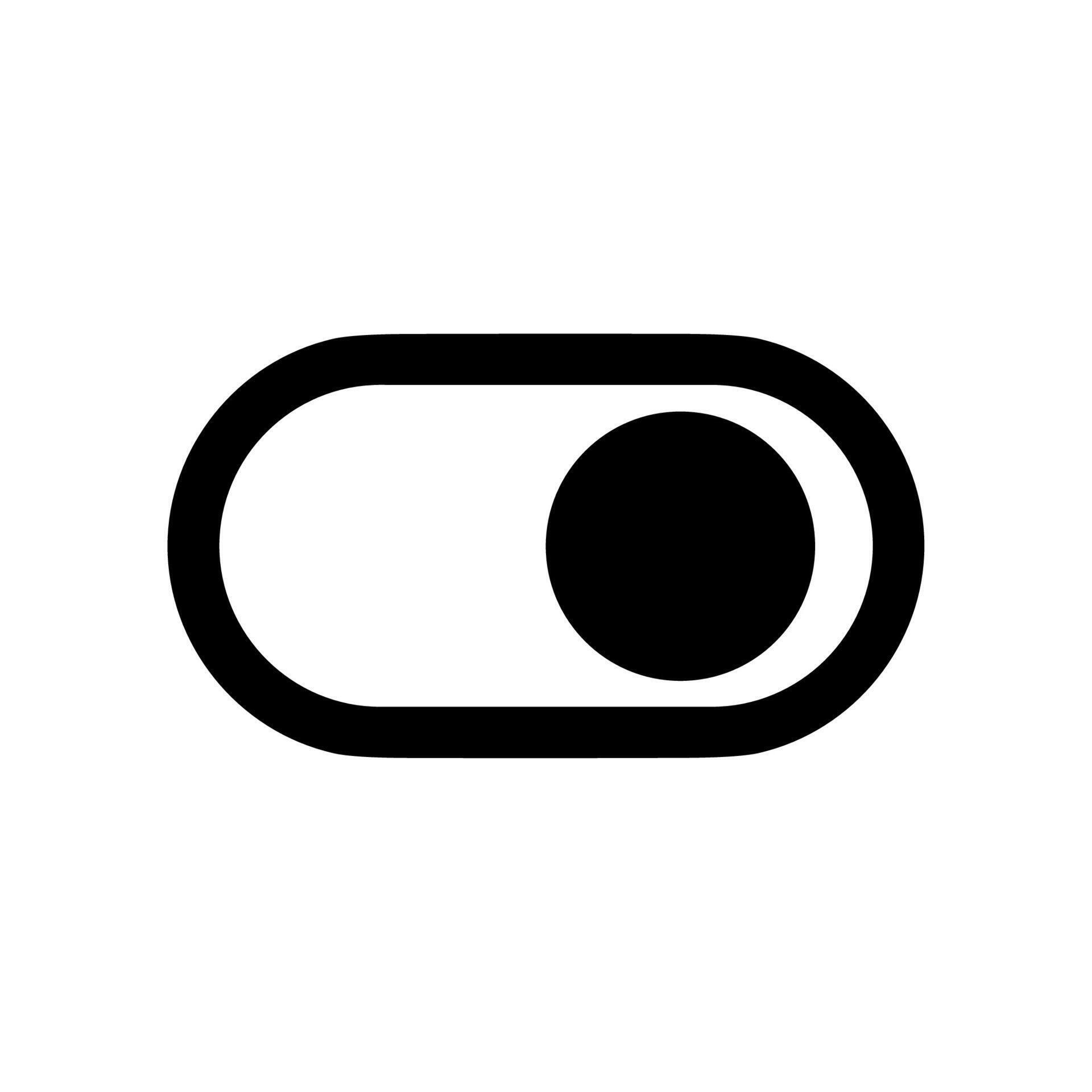 Simple Flat Style Toggle Switch On Position Graphical User Interface ...