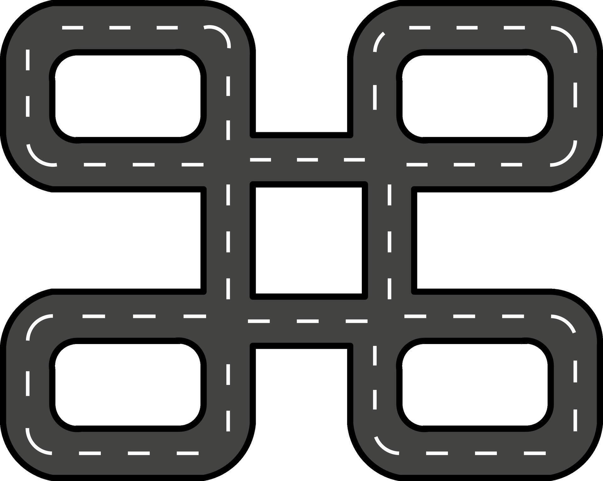 Simple Road Intersection 78044247 Vector Art at Vecteezy