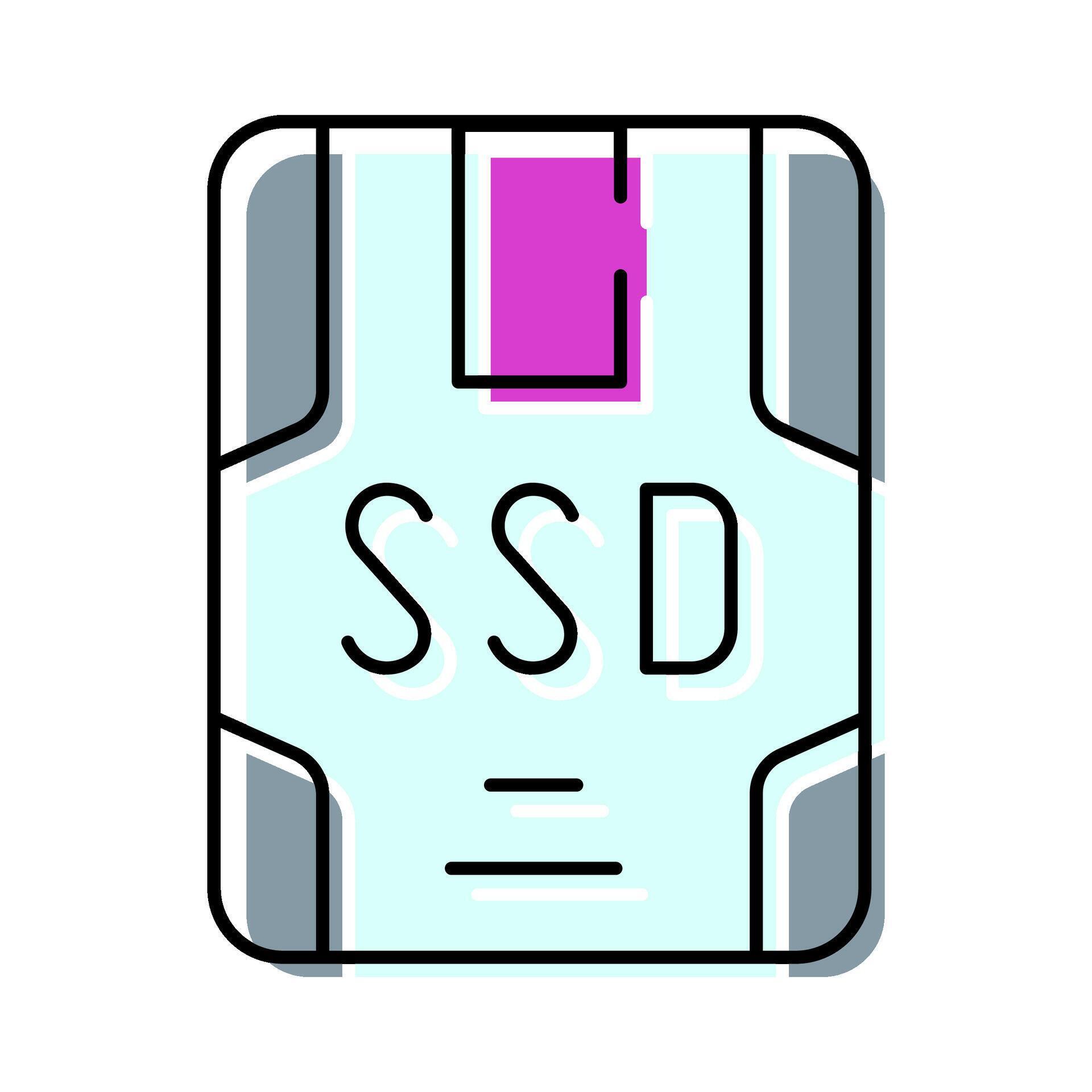 Ssd solid state drive data storage technology 78058932 Vector Art at ...