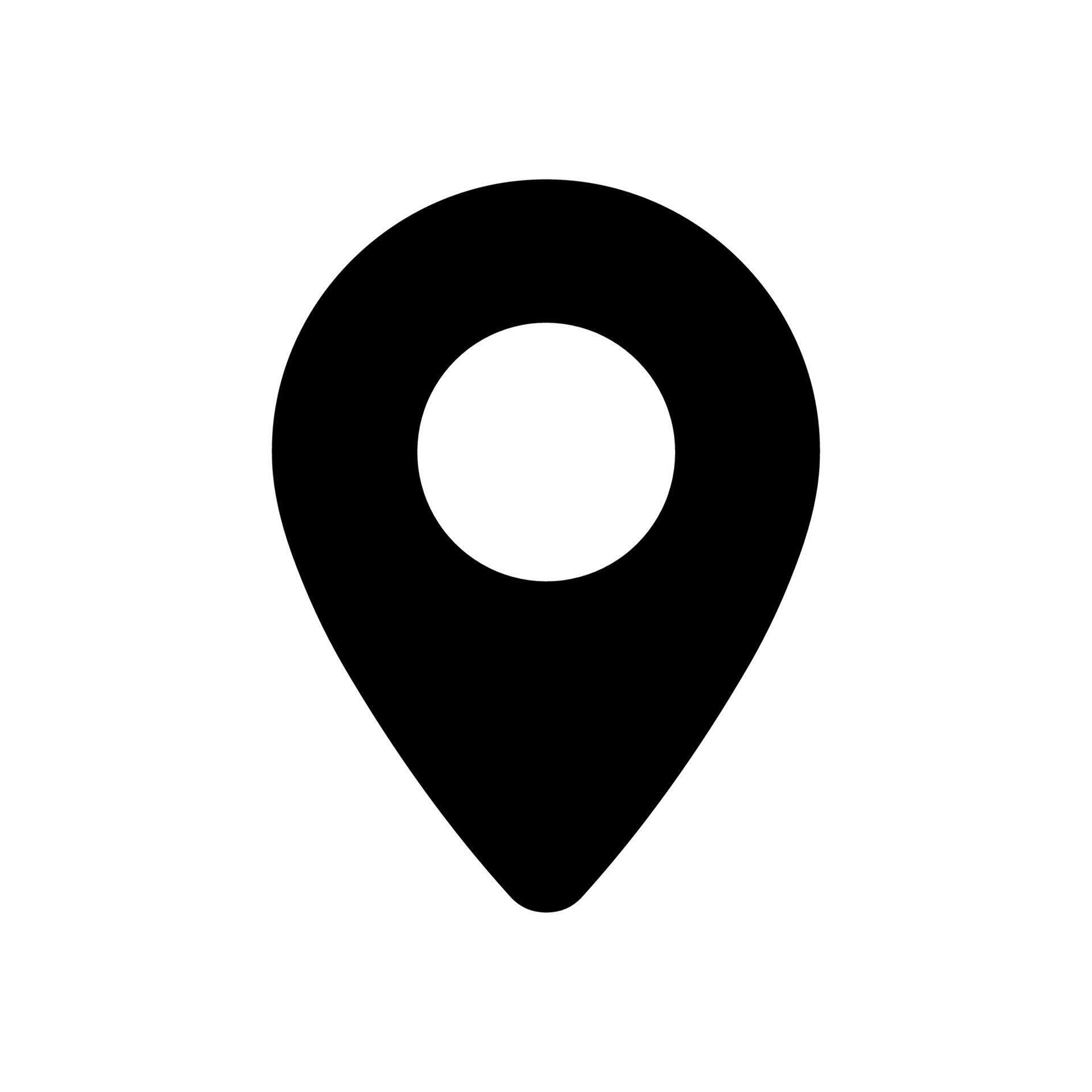 Flat Solid Black Map Pointer Pin Navigation Location Icon 78062537 ...