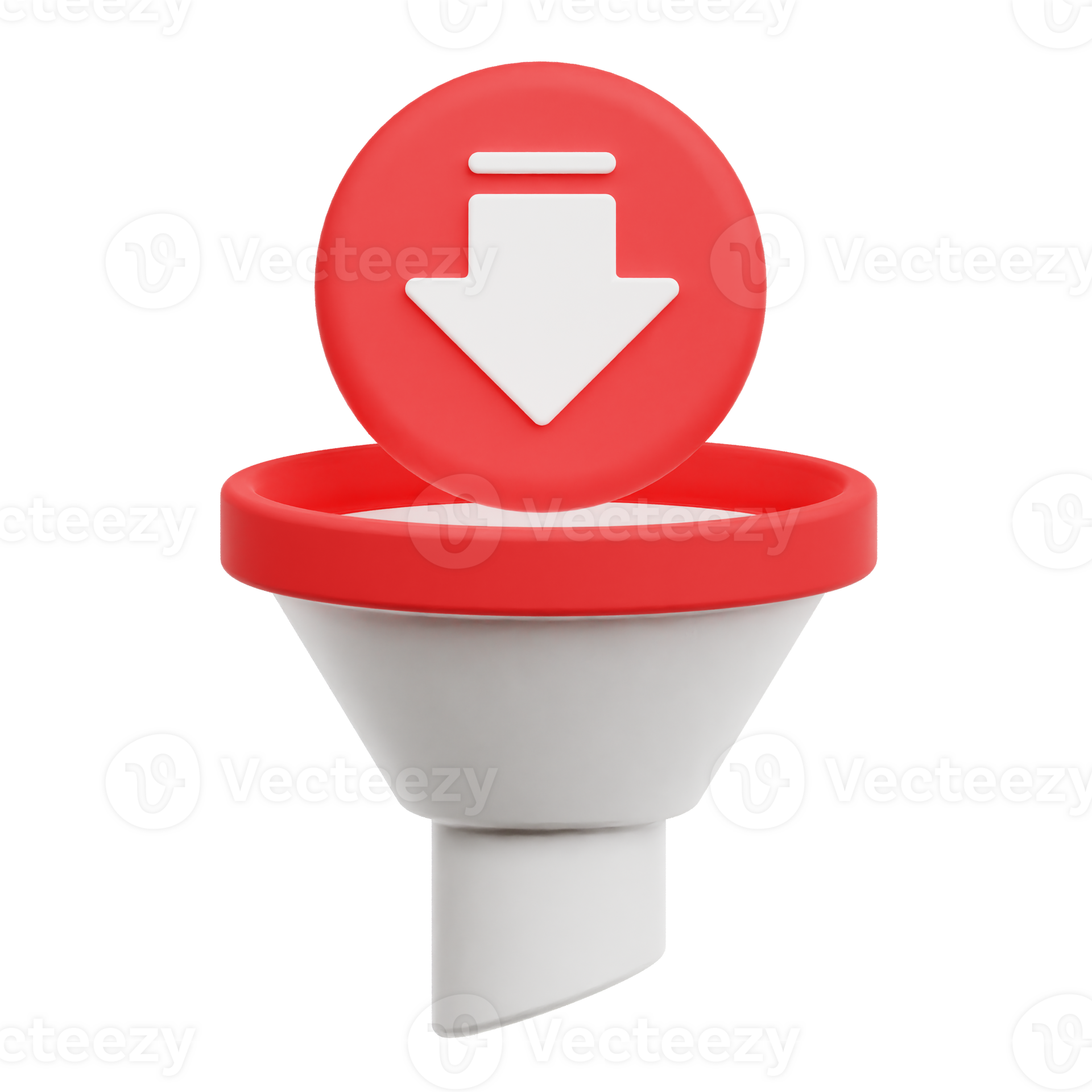 Decrease Funnel 3D Icon Isolated On Transparent Background 78076348 PNG