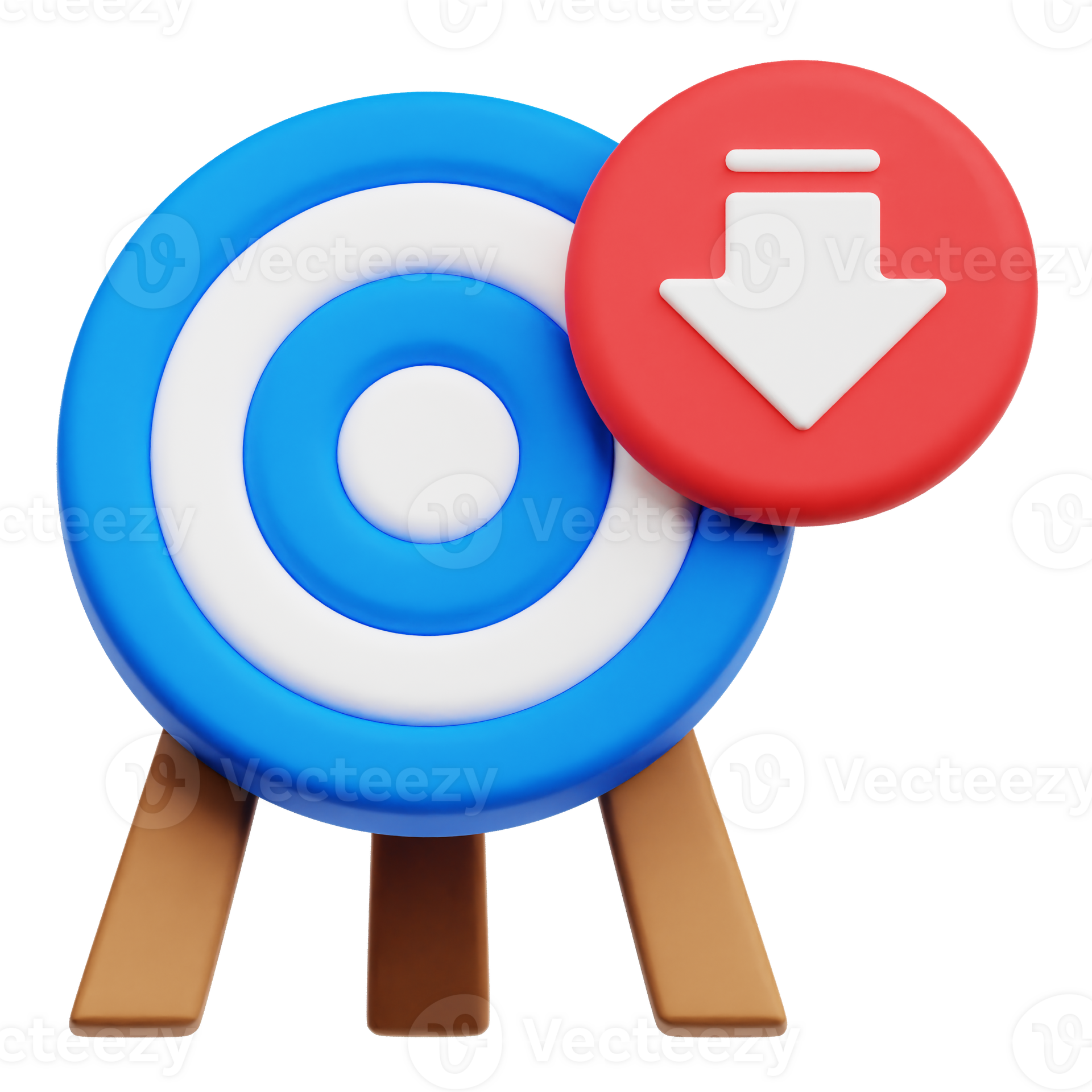 Decrease Archery 3D Icon Isolated On Transparent Background 78080747 PNG