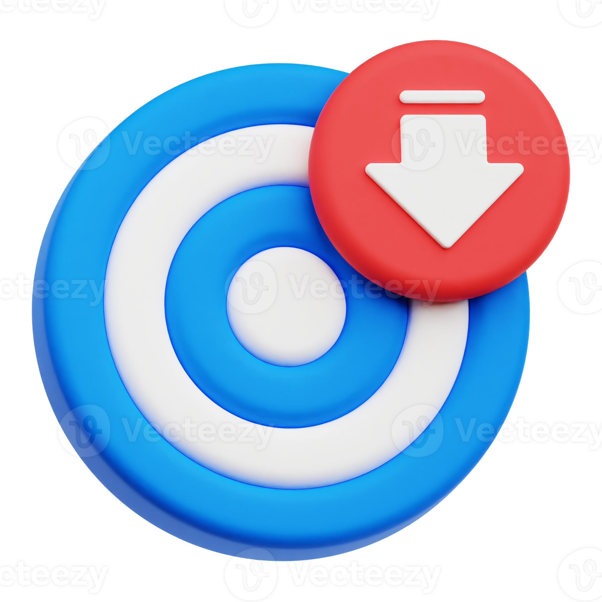 Decrease Target 3D Icon Isolated On Transparent Background 78080773 PNG