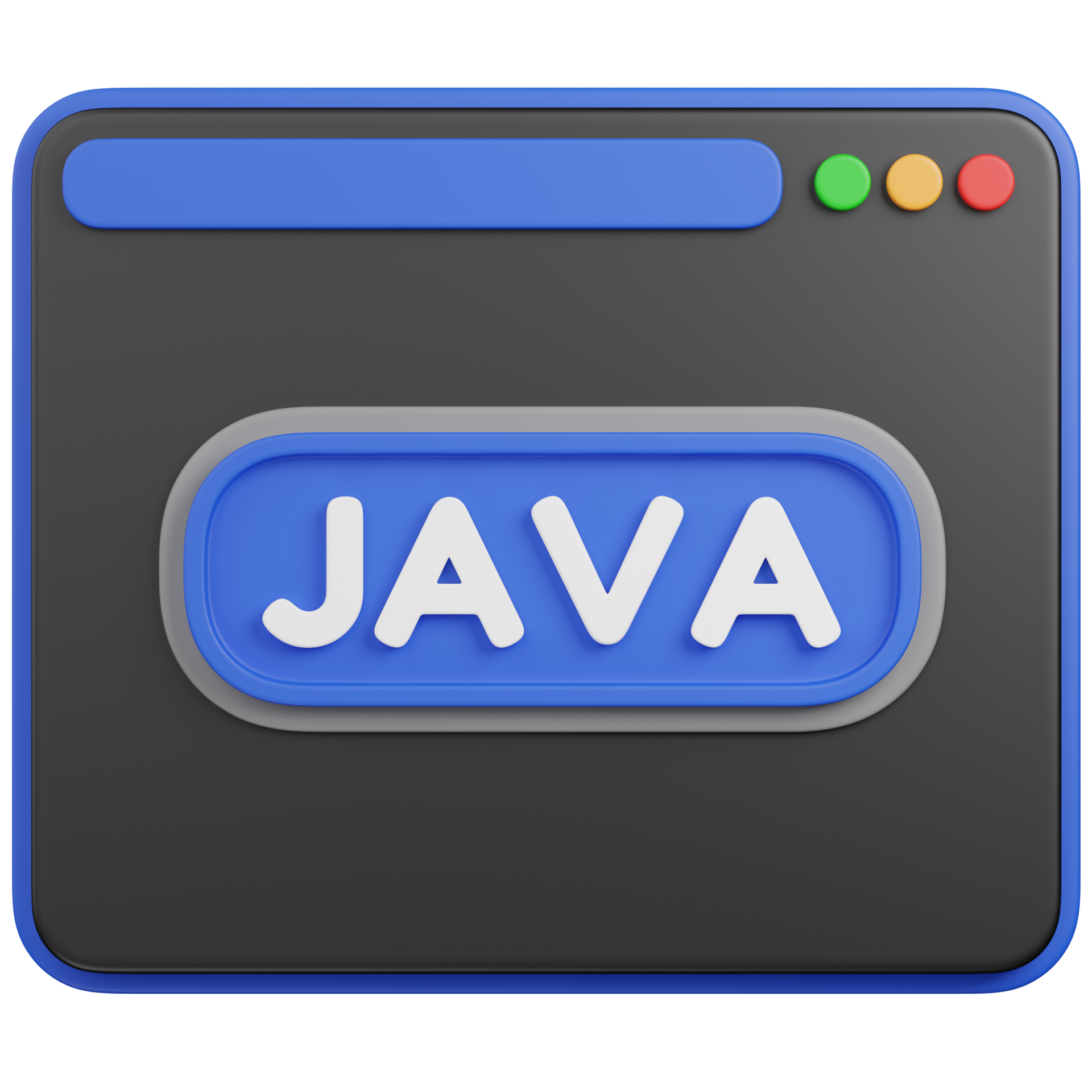 3D render Java Programming Language Browser Icon 78233044 PNG