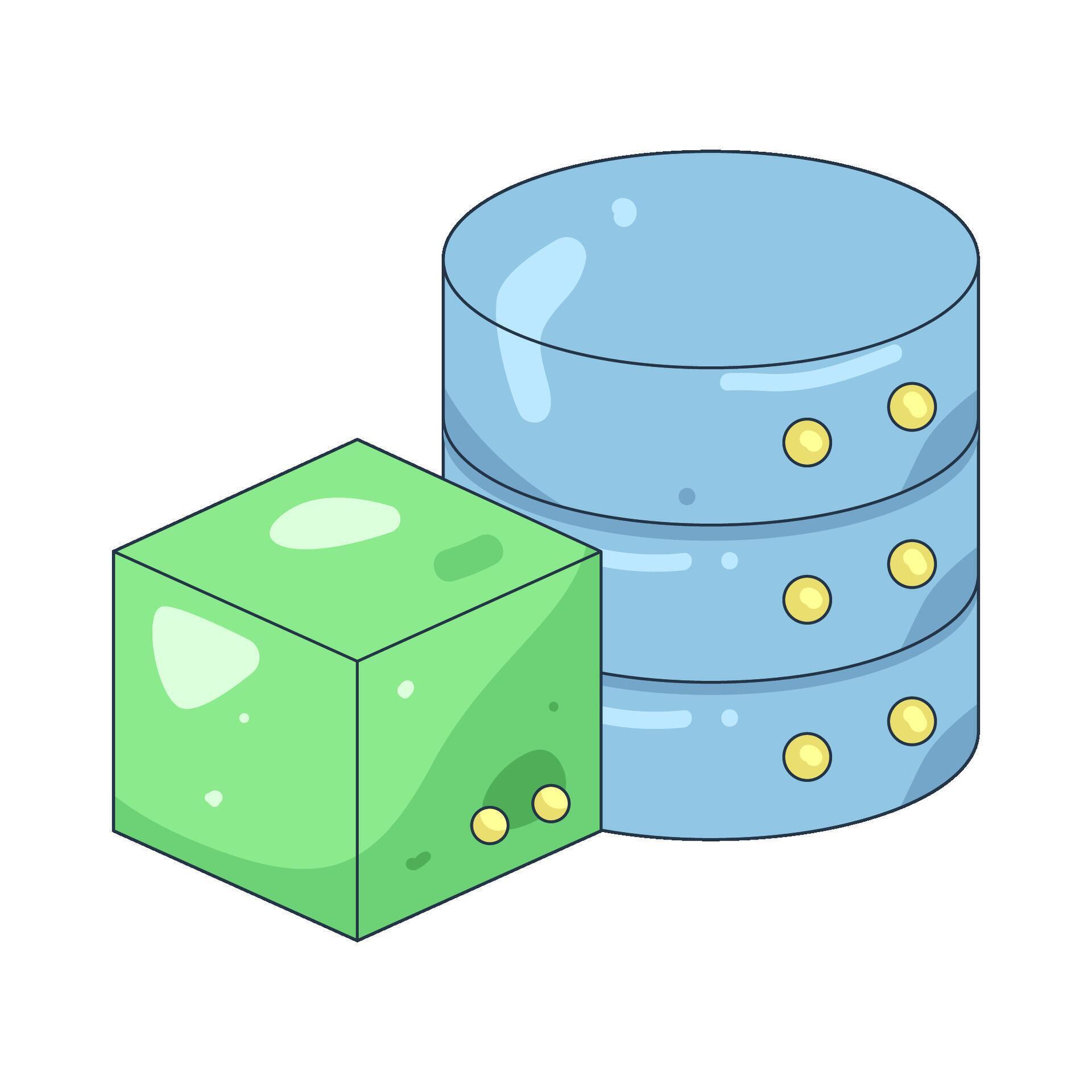 Cube with database 78236682 Vector Art at Vecteezy