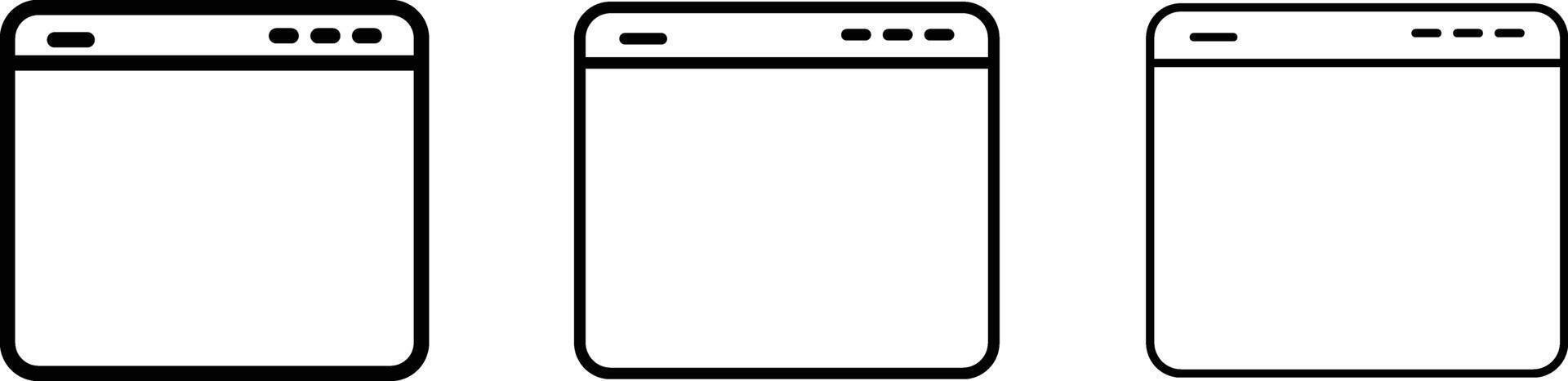 Web Browser Window Icon Set Internet Interface 78239968 Vector Art at ...