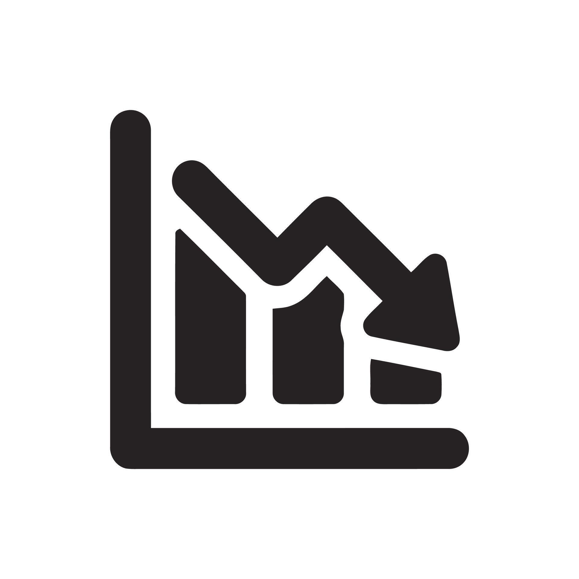 Decrease Financial Graph Showing Economic Decline and Market Loss ...