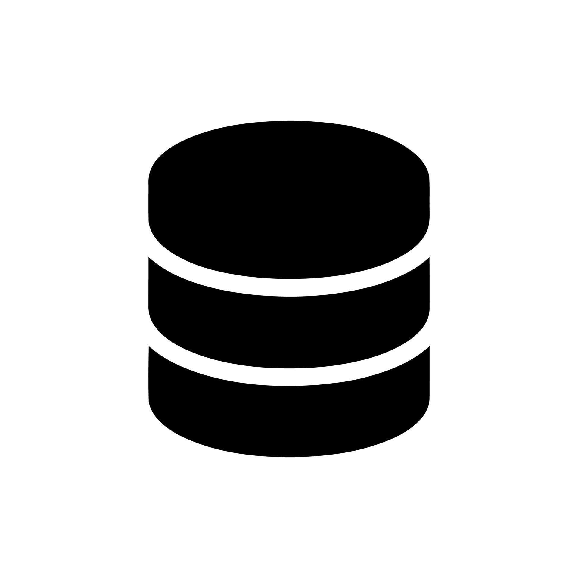 Database Server Stack Icon Representing Data Storage and Computing ...