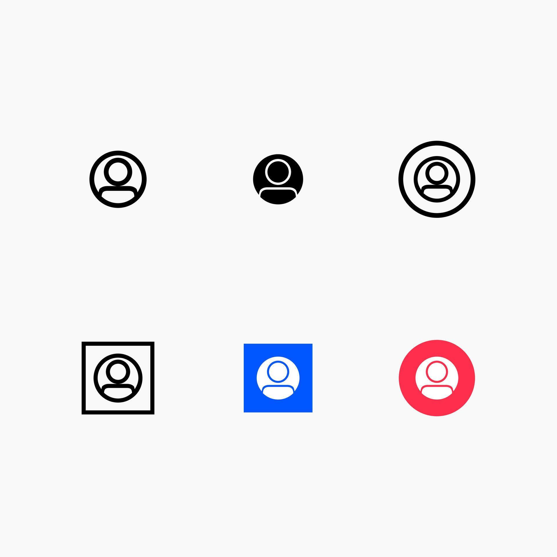User Account User Interface Icon Set 78310910 Vector Art at Vecteezy