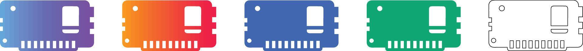 Computer Memory Module Icon Set 78335289 Vector Art at Vecteezy