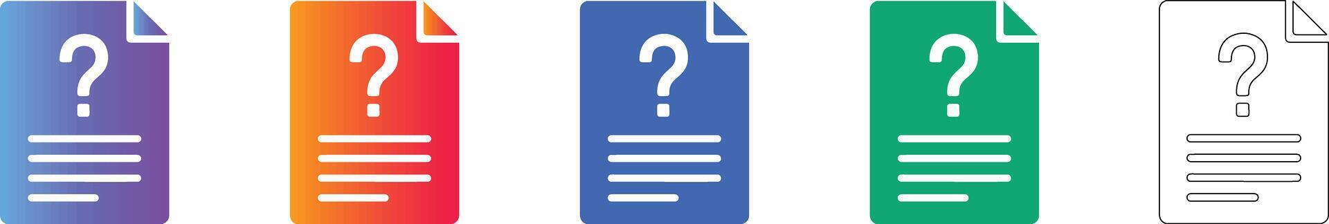 Questionnaire Document Icon Set 78337034 Vector Art at Vecteezy