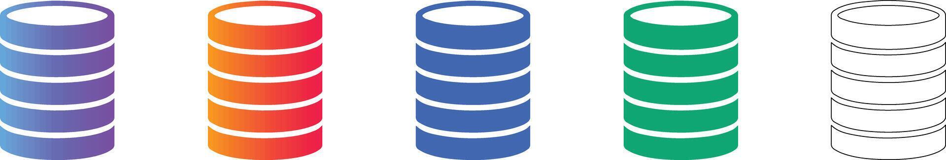 Database Storage Stack Icons 78337882 Vector Art at Vecteezy