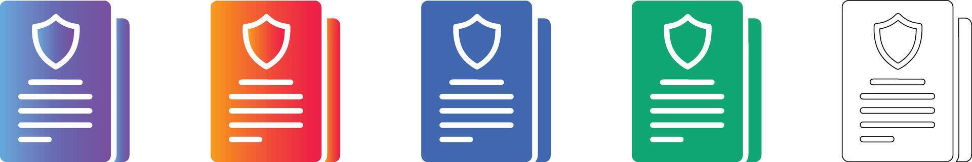 Security Document Icon Set 78338153 Vector Art at Vecteezy