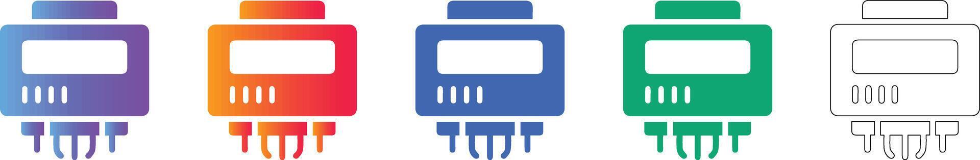 Electronic Component Interface Icons 78338280 Vector Art at Vecteezy