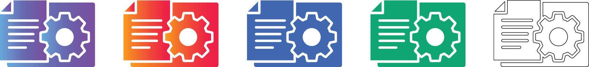Document Processing Configuration Icons Set 78339170 Vector Art at Vecteezy
